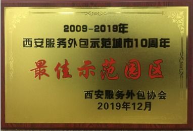 碑林陕西动漫产业平台荣获2009 2019年西安服务外包示范城市10周年最佳示范园区